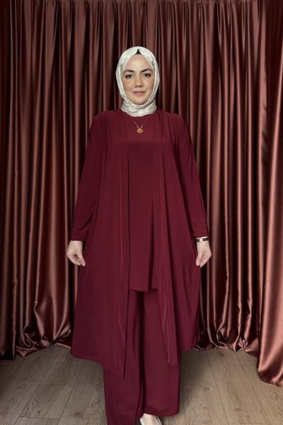 3’LÜ SANDY TAKIM Bordo