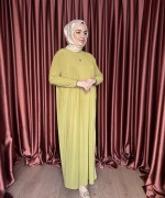 Basic Elbise  Yağ Yeşili