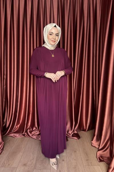 Basic Elbise  Mürdüm