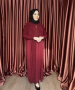 Basic Elbise  Bordo