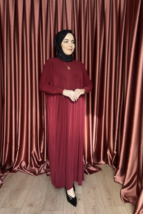 Basic Elbise  Bordo