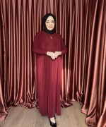 Basic Elbise  Bordo