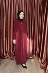 Basic Elbise  Bordo