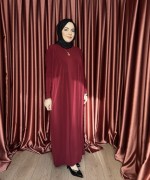 Basic Elbise  Bordo