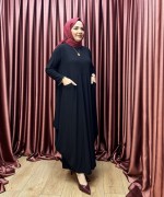 BODRUM CEPLİ ELBİSE Siyah