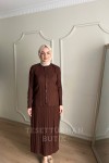 CEYLİN ETEKLİ TAKIM Kahverengi