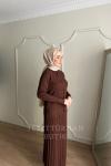 CEYLİN ETEKLİ TAKIM Kahverengi