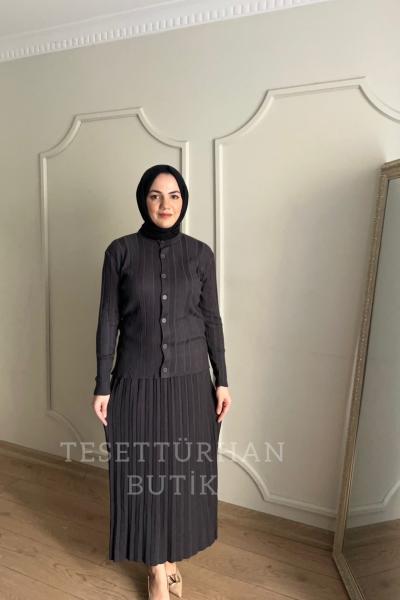 CEYLİN ETEKLİ TAKIM Antrasit