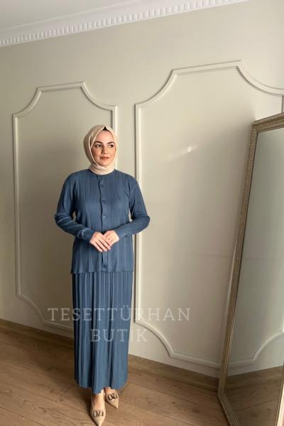 CEYLİN ETEKLİ TAKIM Bebe Mavisi