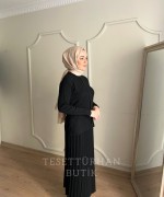 CEYLİN ETEKLİ TAKIM Siyah