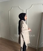 Düğme Detaylı Tunik Krem