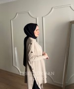 Düğme Detaylı Tunik Krem