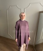Düğme Detaylı Tunik Gül