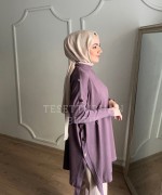 Düğme Detaylı Tunik Gül