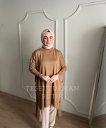 Düğme Detaylı Tunik Camel