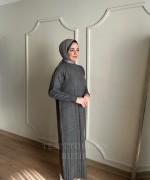 HARE TRİKO ELBİSE Antrasit