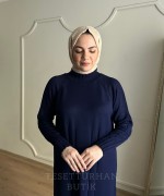 HARE TRİKO ELBİSE Lacivert