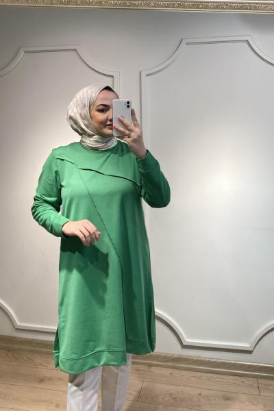 İKİ İPLİK TUNİK Yeşil