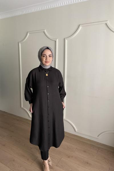 Karel Keten Tunik Siyah