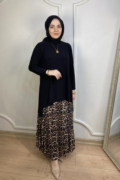 LEOPAR ETEK TAKIM Siyah Kahverengi