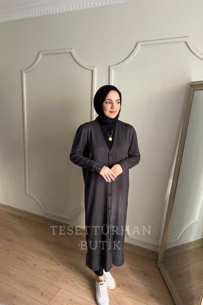 MERSERİZE HIRKA Antrasit