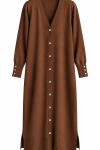 MERSERİZE HIRKA Kahverengi
