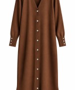 MERSERİZE HIRKA Kahverengi