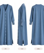 MERSERİZE HIRKA Mavi