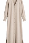 MERSERİZE HIRKA Bej