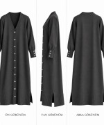 MERSERİZE HIRKA Antrasit