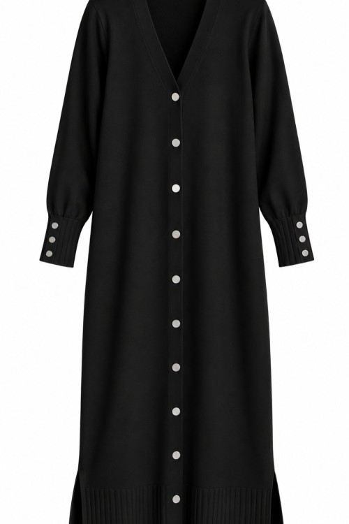 MERSERİZE HIRKA Siyah