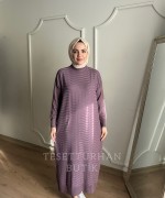 SAHRA MERSERİZE ELBİSE Gül