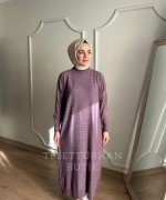 SAHRA MERSERİZE ELBİSE Gül