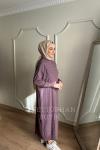 SAHRA MERSERİZE ELBİSE Gül