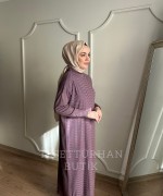SAHRA MERSERİZE ELBİSE Gül