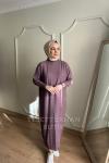 SAHRA MERSERİZE ELBİSE Gül