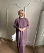 SAHRA MERSERİZE ELBİSE Gül
