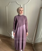 SAHRA MERSERİZE ELBİSE Gül