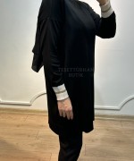 SİMLİ MERSERİZE TUNİK Siyah