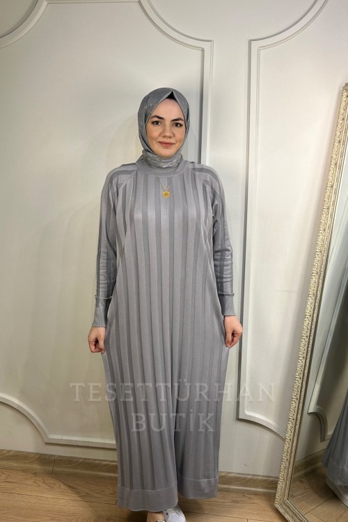 VANEZİA ELBİSE Gri