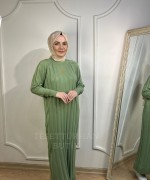 VANEZİA ELBİSE Fıstık Yeşili