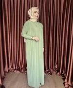 Basic Elbise  Fıstık Yeşili
