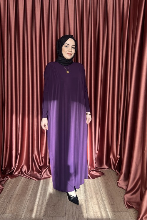 Basic Elbise  Mor